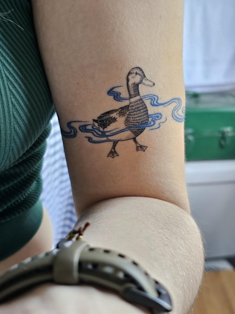 Photo of the tattoo titled Duck Chillin' at the Pond