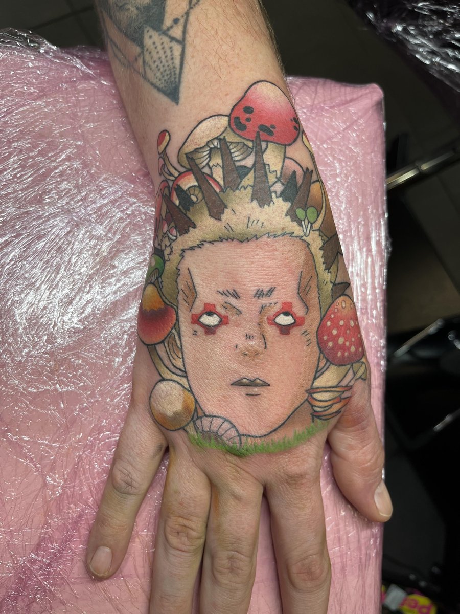 Photo of the tattoo titled Risu Mushroom Head Tribute