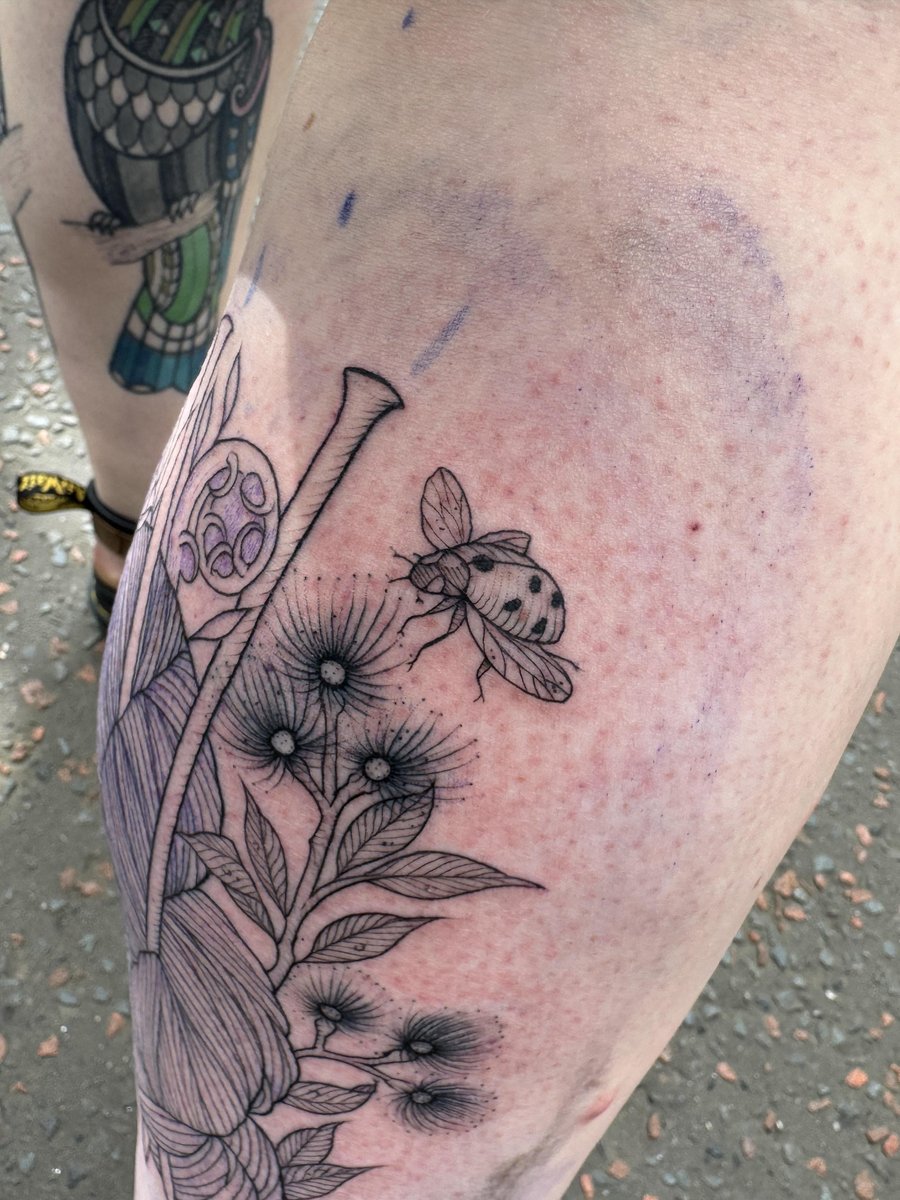 Photo of the tattoo titled Sister's bond with NZ flora