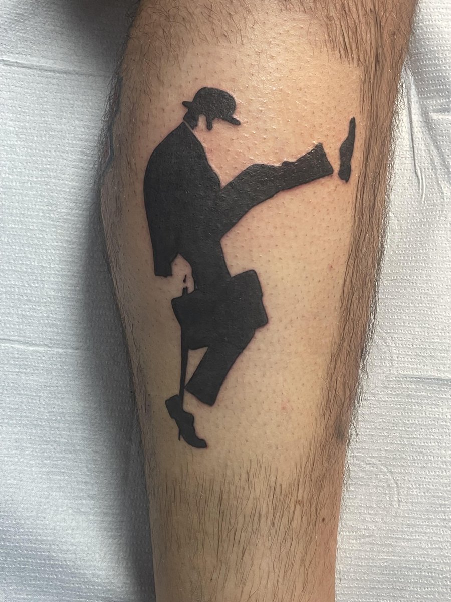 Photo of the tattoo titled Ministry of Silly Walks Tribute