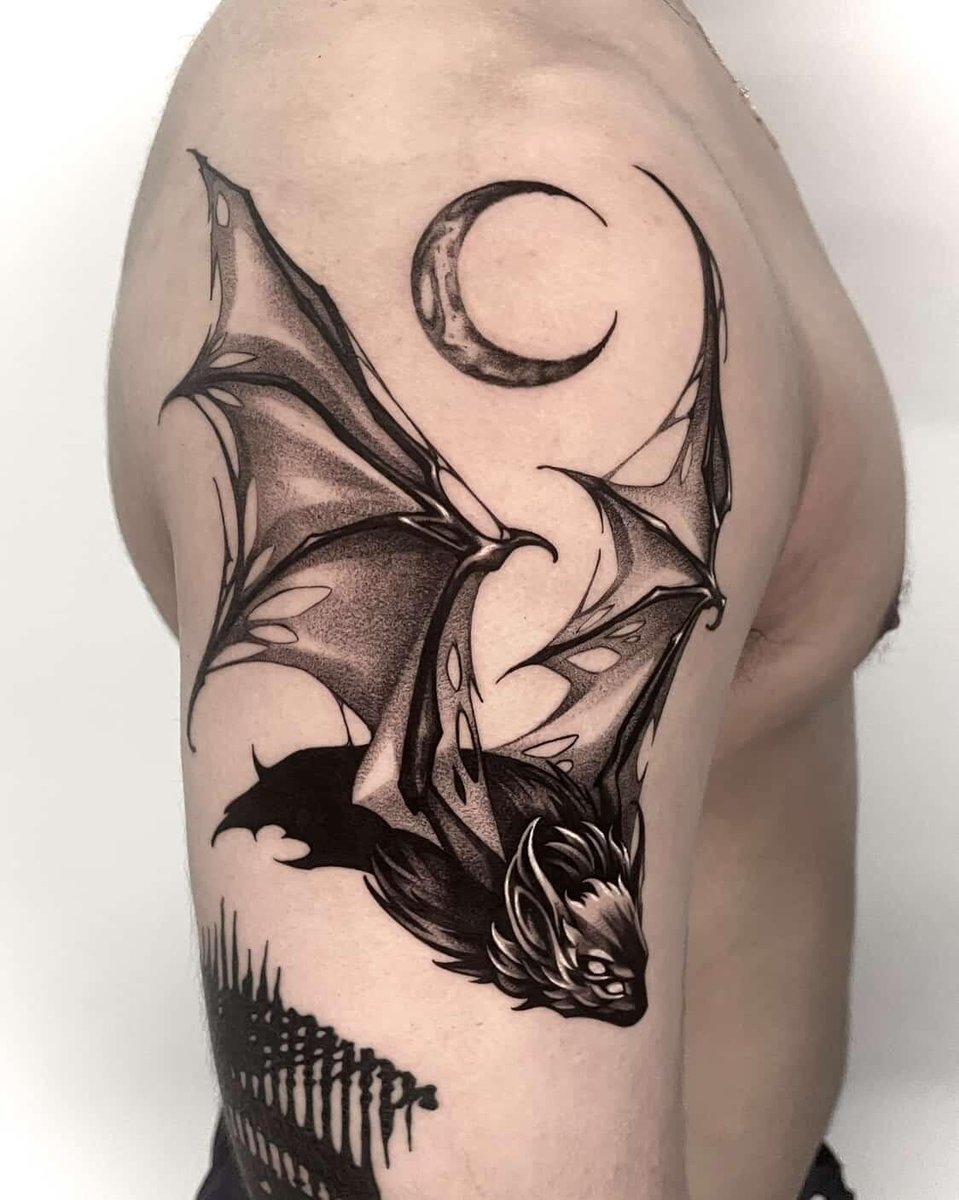 Photo of the tattoo titled My Latest Large Bat Tattoo