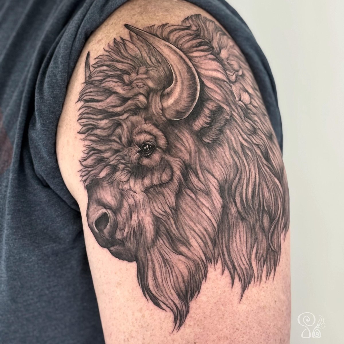 Photo of the tattoo titled Buffalonian Beginning of My Sleeve