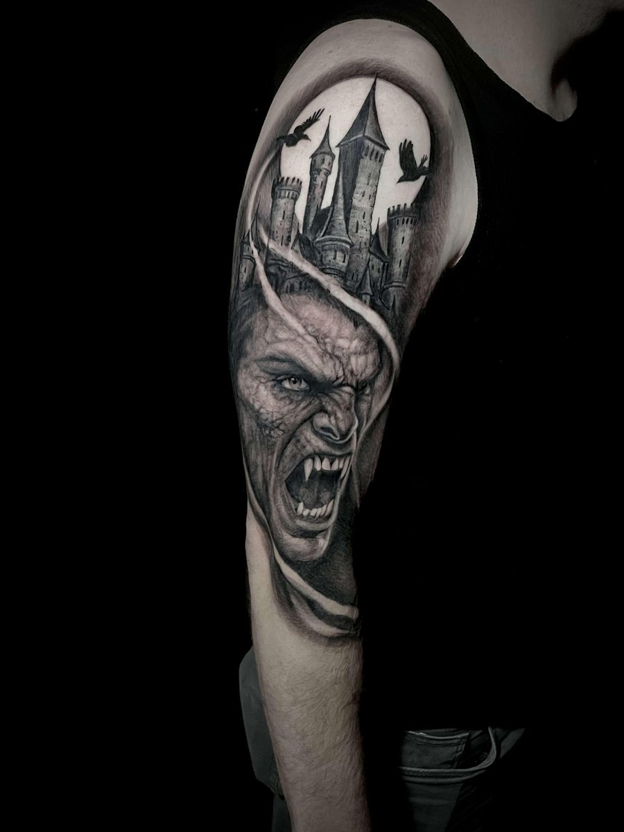 Photo of the tattoo titled Curse of Strahd D&D Campaign Tribute
