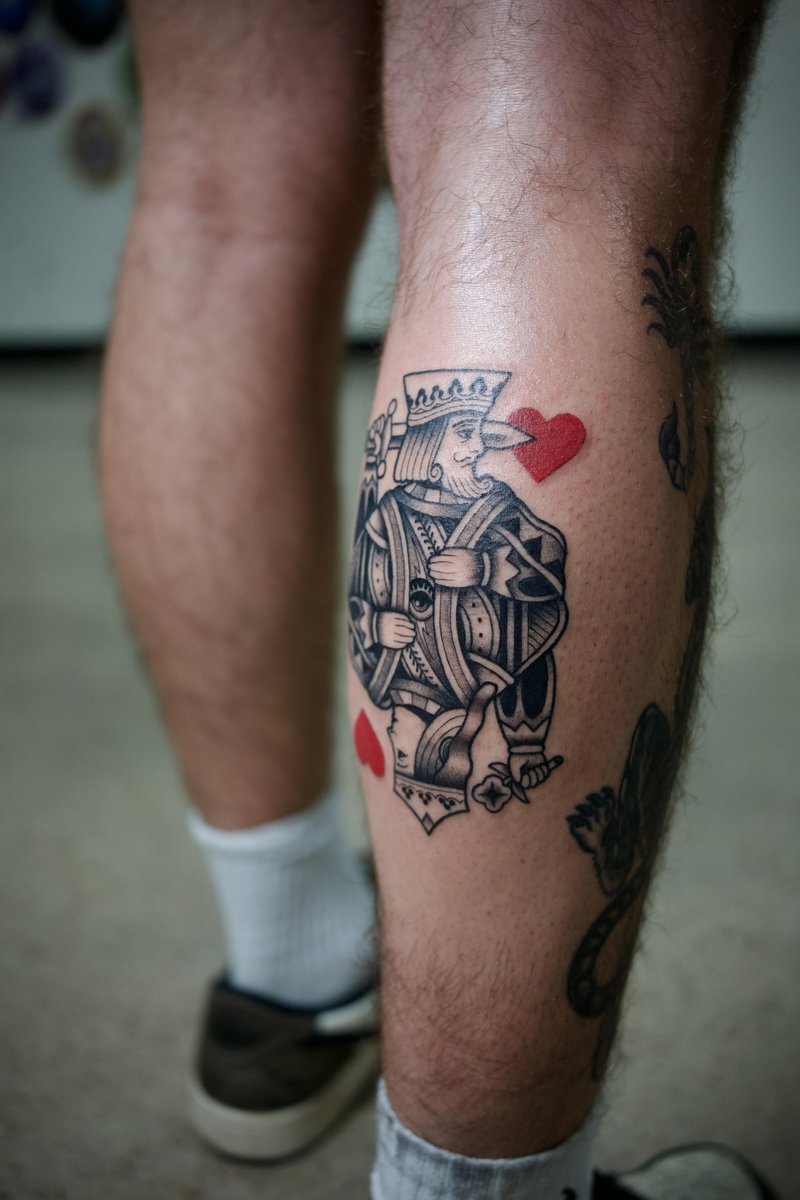 Photo of the tattoo titled Austin Card Lover's Ink