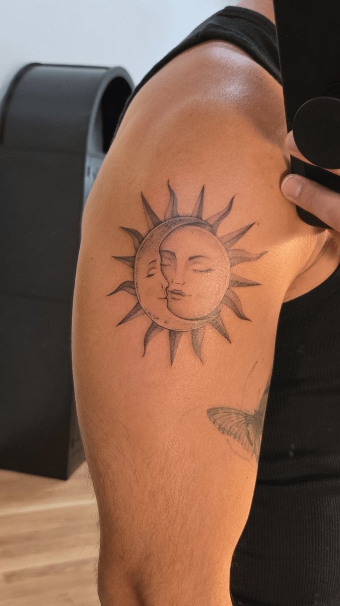 Photo of the tattoo titled Sun and Moon Balance