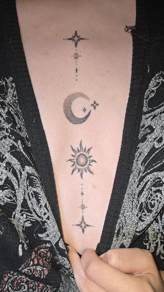 Photo of the tattoo titled Sternum Tattoo Healed Beautifully