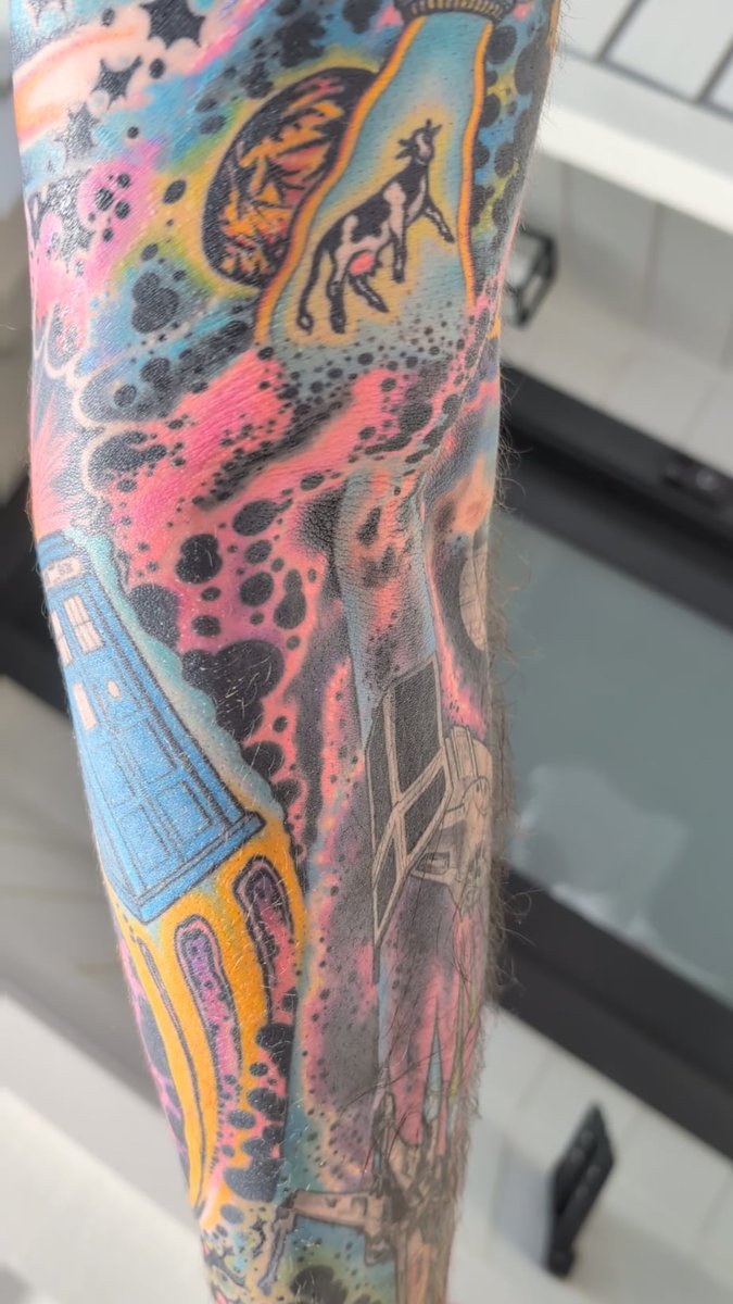 Photo of the tattoo titled SciFi Space Scene Masterpiece