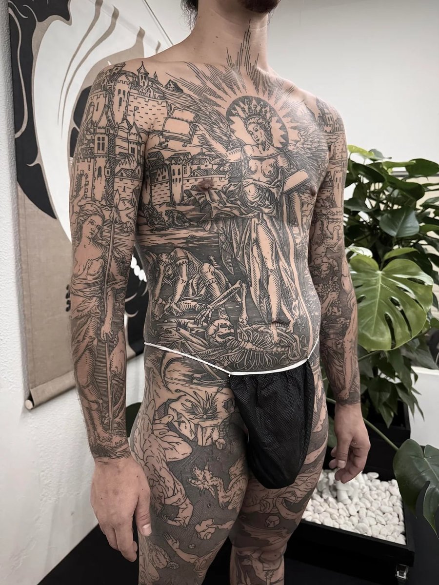 Photo of the tattoo titled Delicate Hand Poked Ornamentals