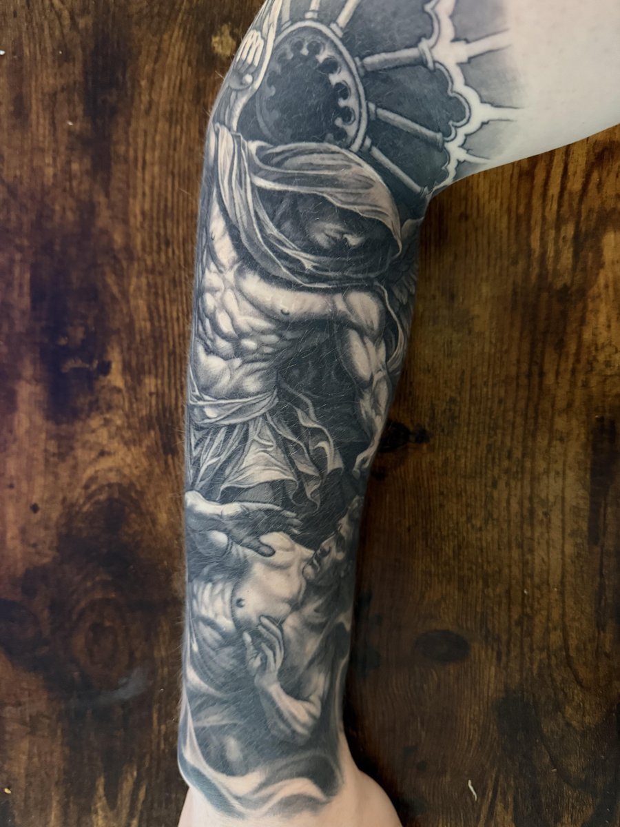 Photo of the tattoo titled Renaissance Angel with a Story
