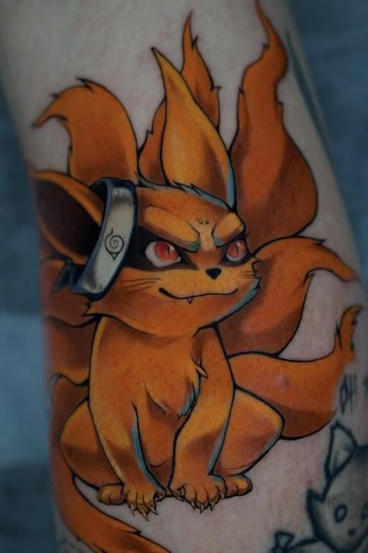 Photo of the tattoo titled Kurama: My Nine-Tailed Fox