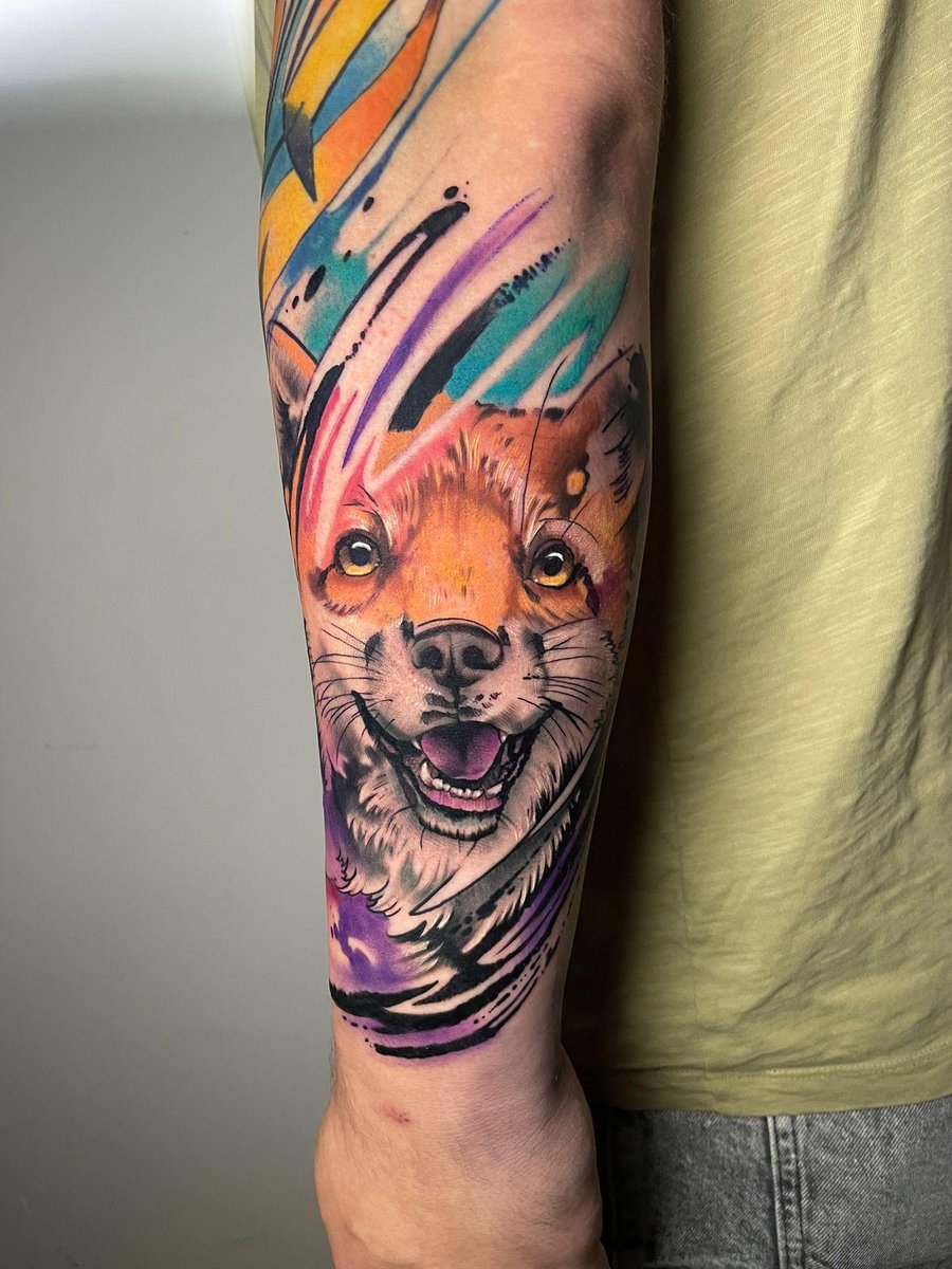 Photo of the tattoo titled Fox completes the sleeve