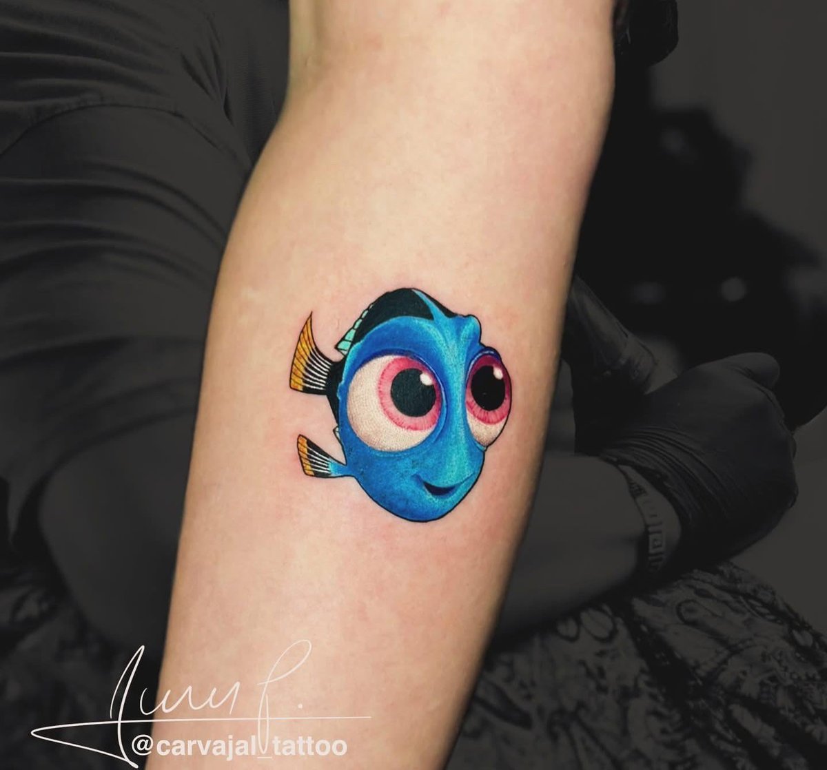 Photo of the tattoo titled Just Keep Swimming Dory Tribute