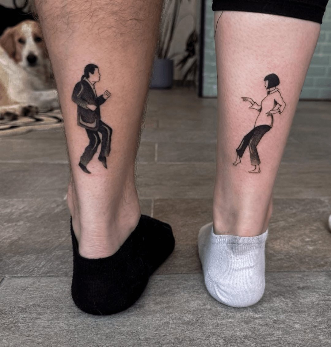 Photo of the tattoo titled Pulp Fiction Couple's Ink