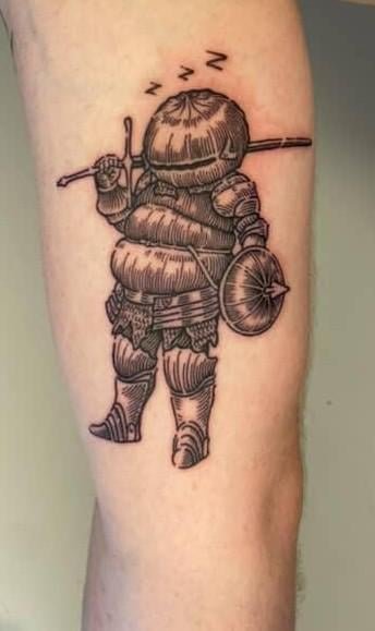 Photo of the tattoo titled Onion Knight Tattoo