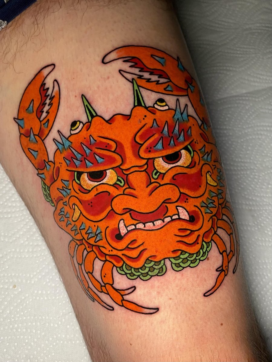 Photo of the tattoo titled Crab ink from Lyon