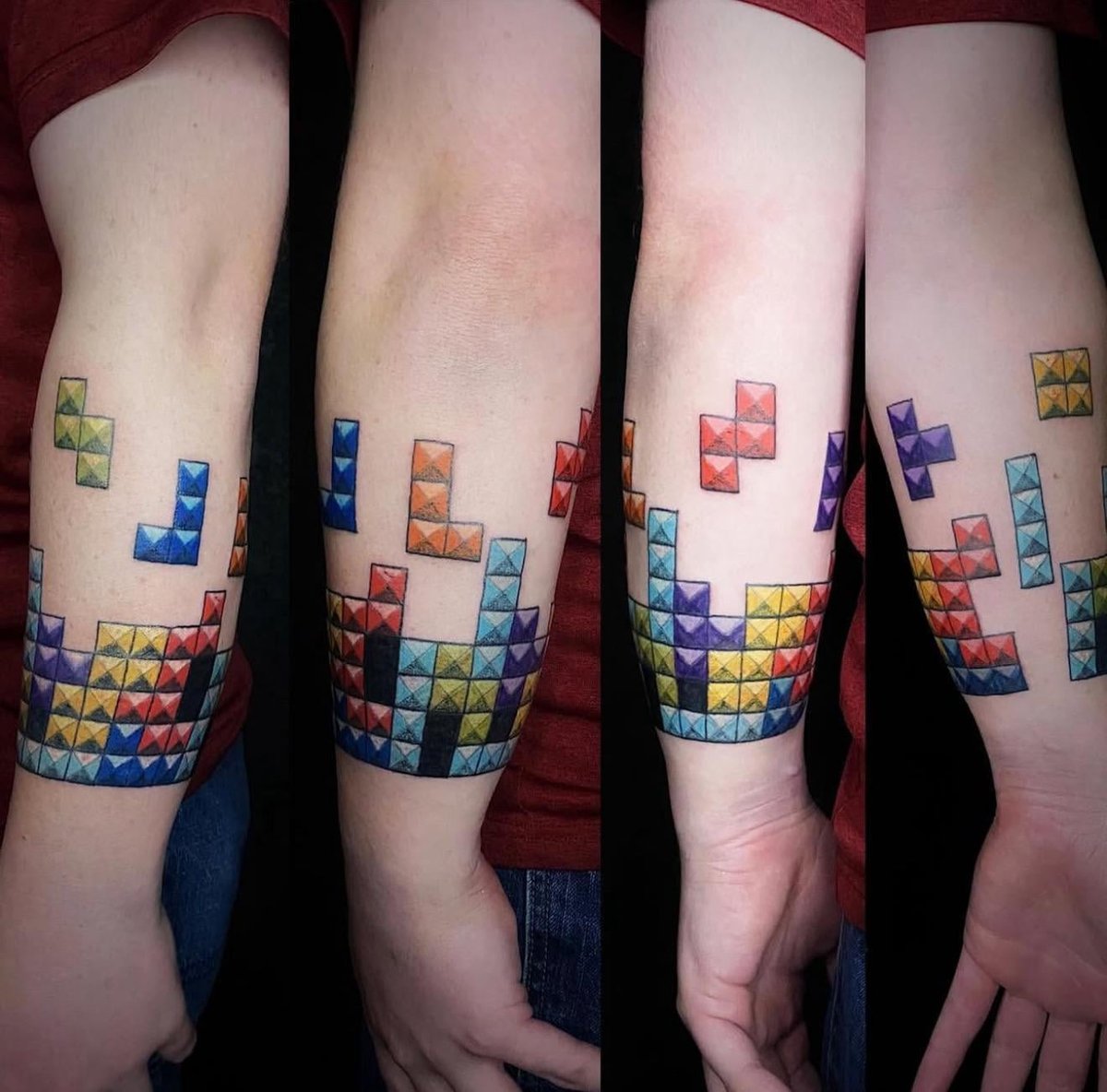 Photo of the tattoo titled Tetris Tattoo