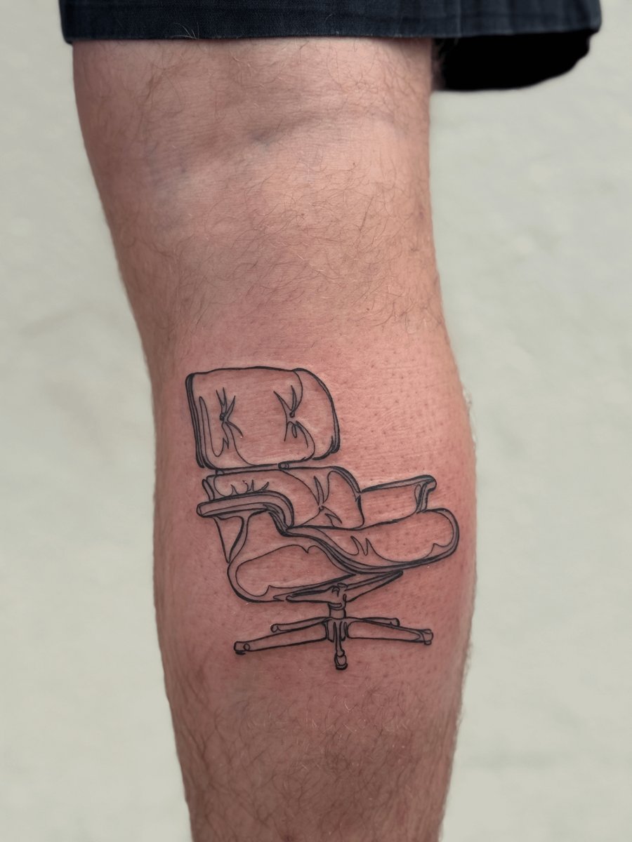Photo of the tattoo titled Eames Chair Tribute