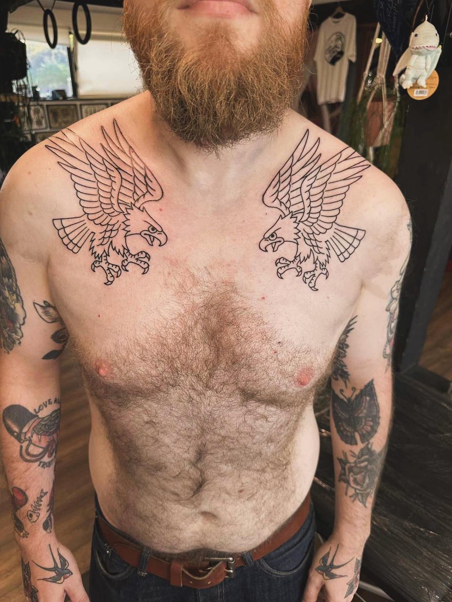 Photo of the tattoo titled Chest Piece in Progress