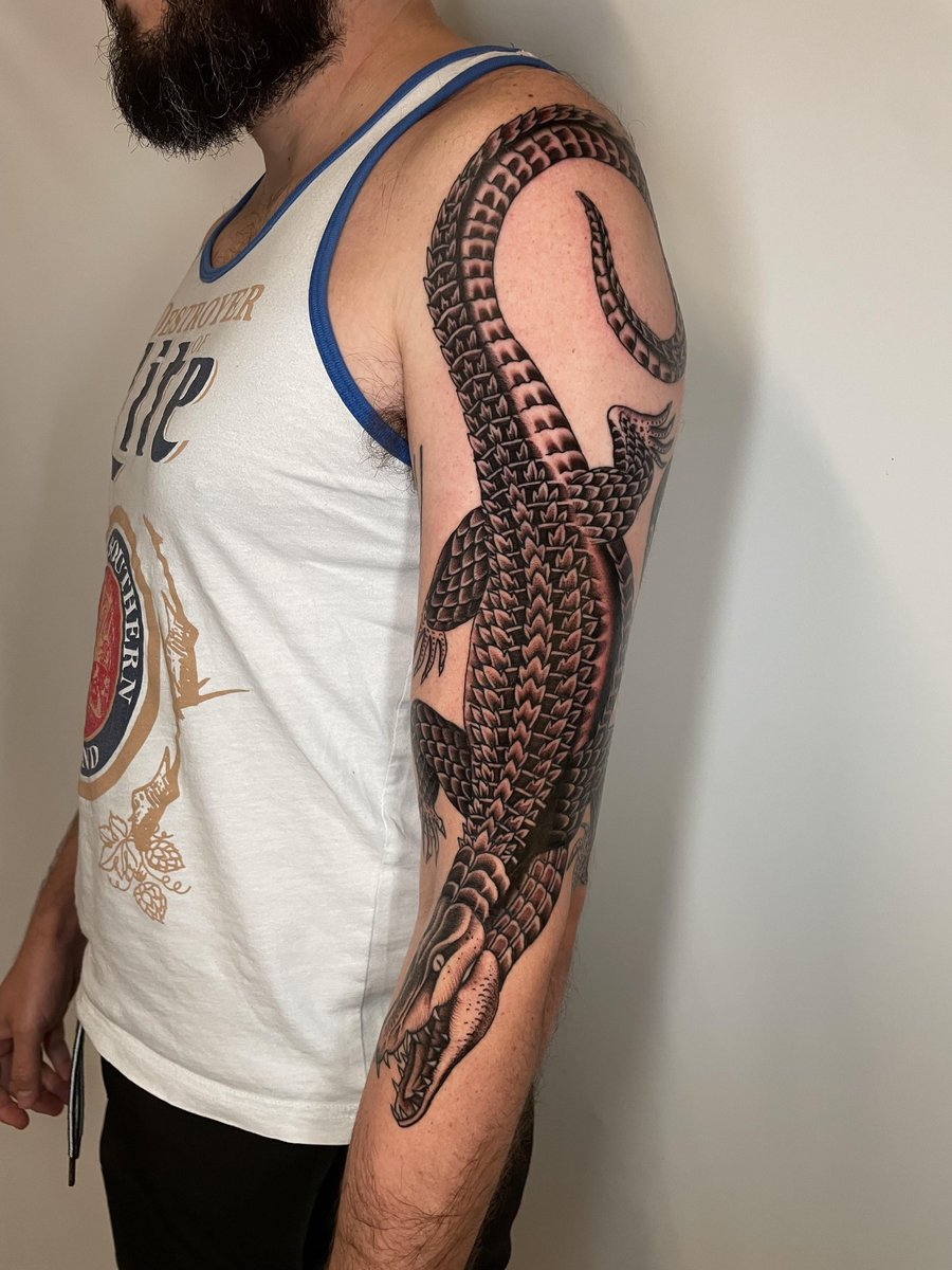 Photo of the tattoo titled New Orleans Gator, Chomp Chomp