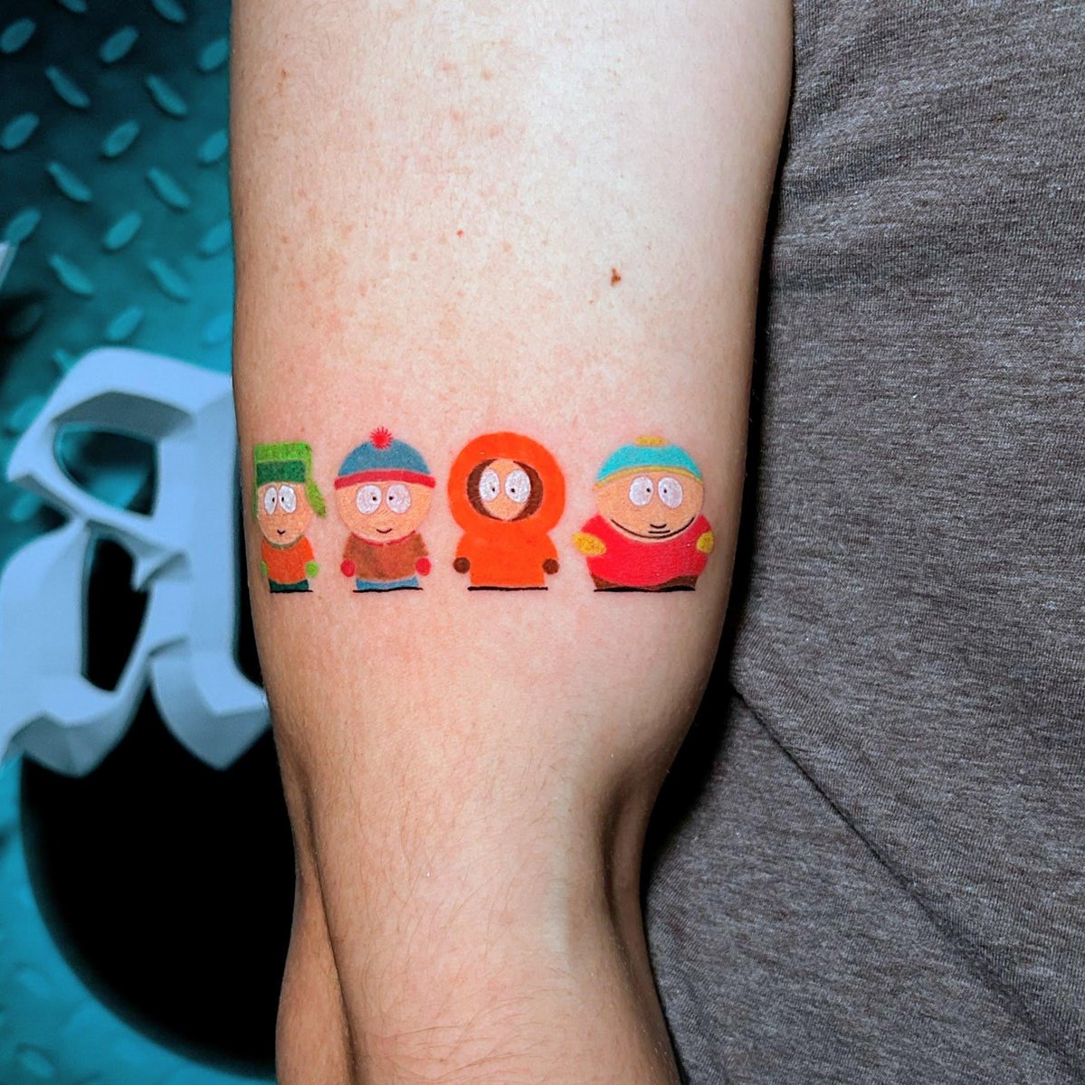 Photo of the tattoo titled South Park Crew on My Arm