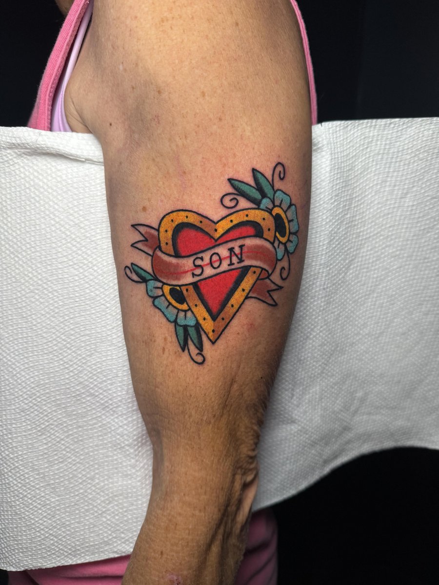 Photo of the tattoo titled Honoring Mom with a Unique Heart