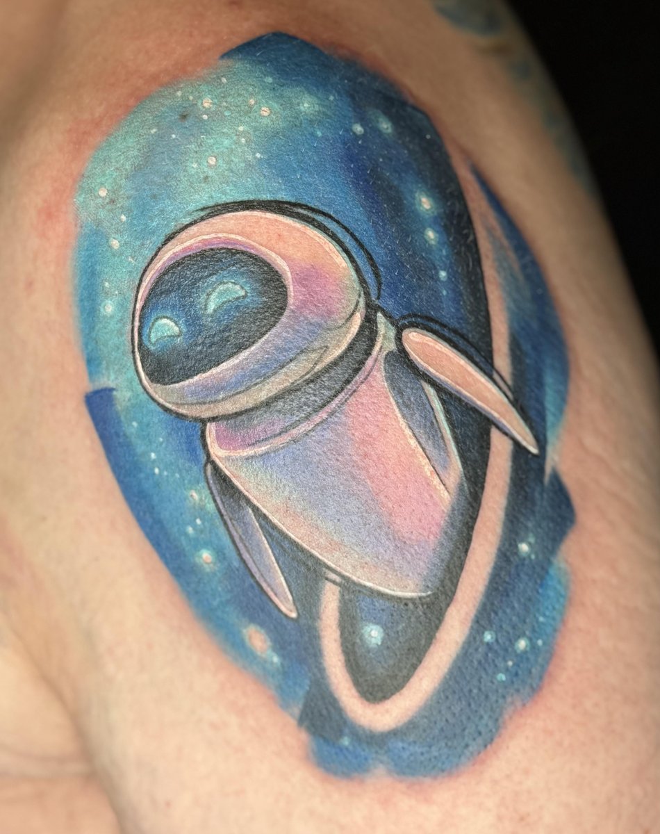 Photo of the tattoo titled Wall-E and Eve Love Story