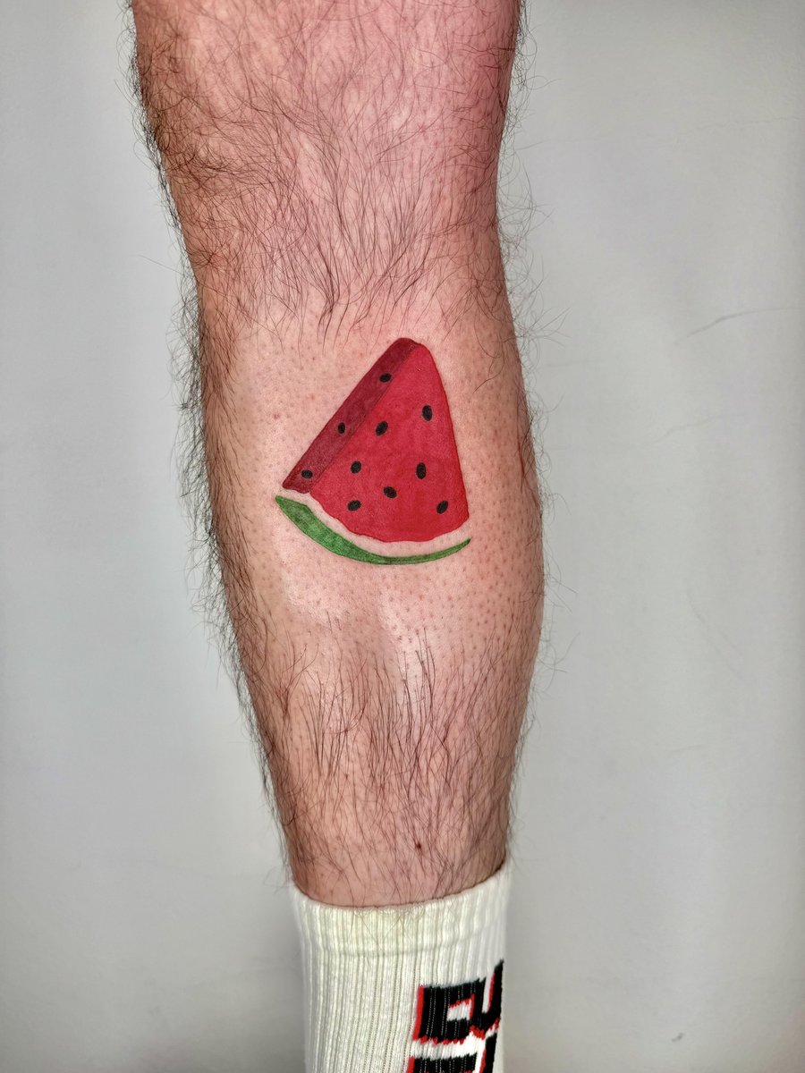 Photo of the tattoo titled Vibrant Watermelon Slice Tattoo