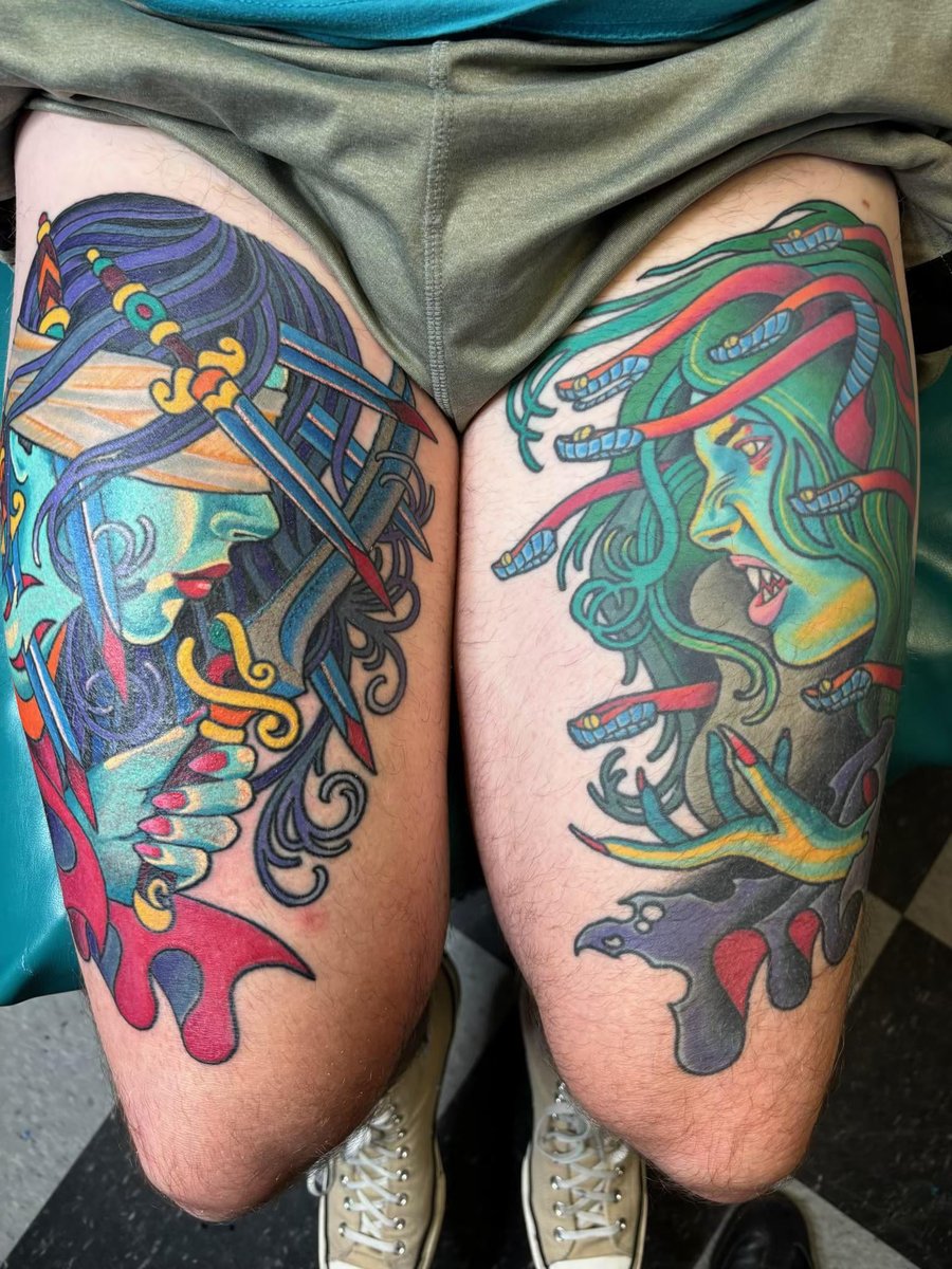 Photo of the tattoo titled Dragon's Wisdom: A Year in Bloom