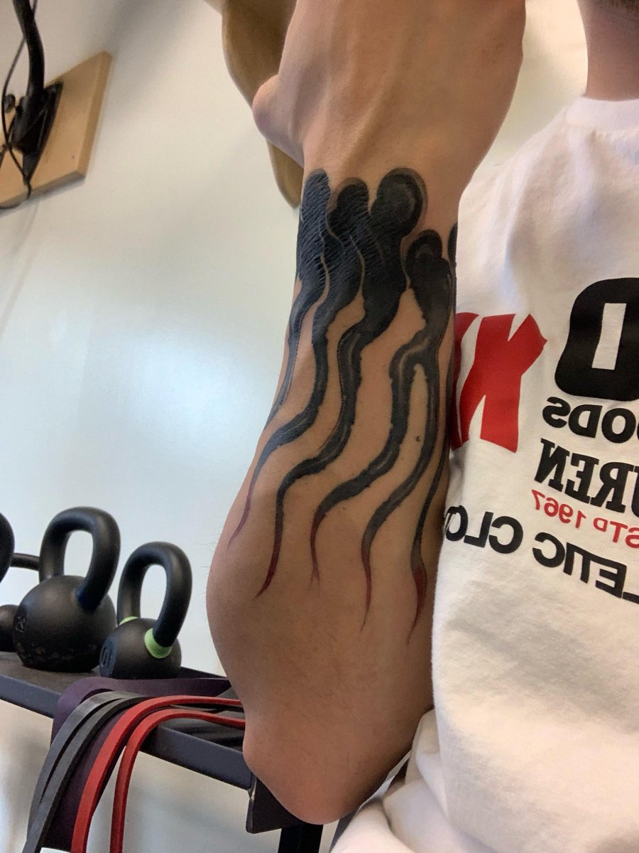 Photo of the tattoo titled Oops, Fire or Sperm?