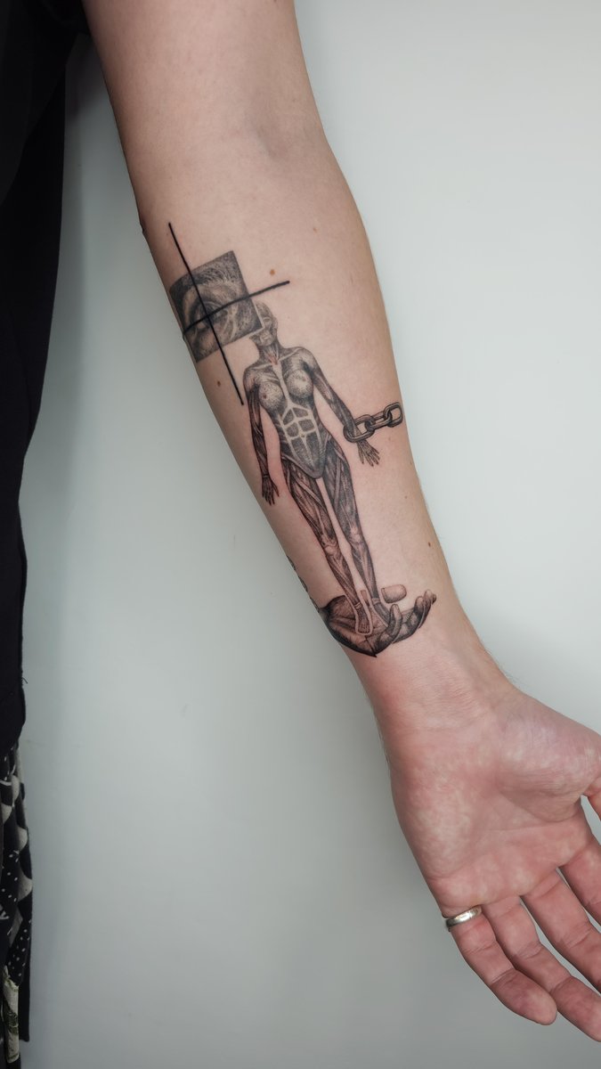 Photo of the tattoo titled Part Healed, Part Fresh Forearm