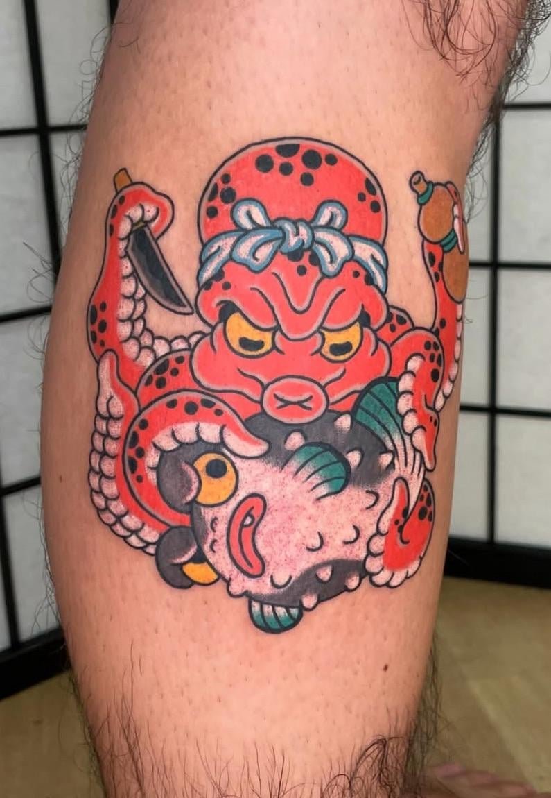 Photo of the tattoo titled Osaka Octopus by Momo Yuhi