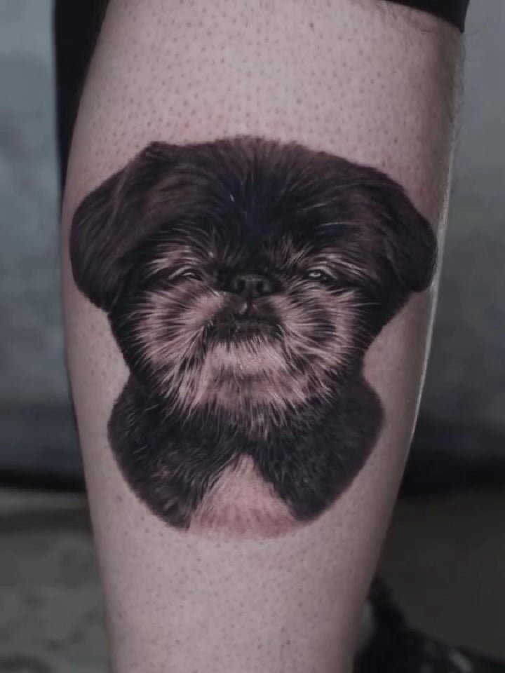 Photo of the tattoo titled Cherished Dog Portrait
