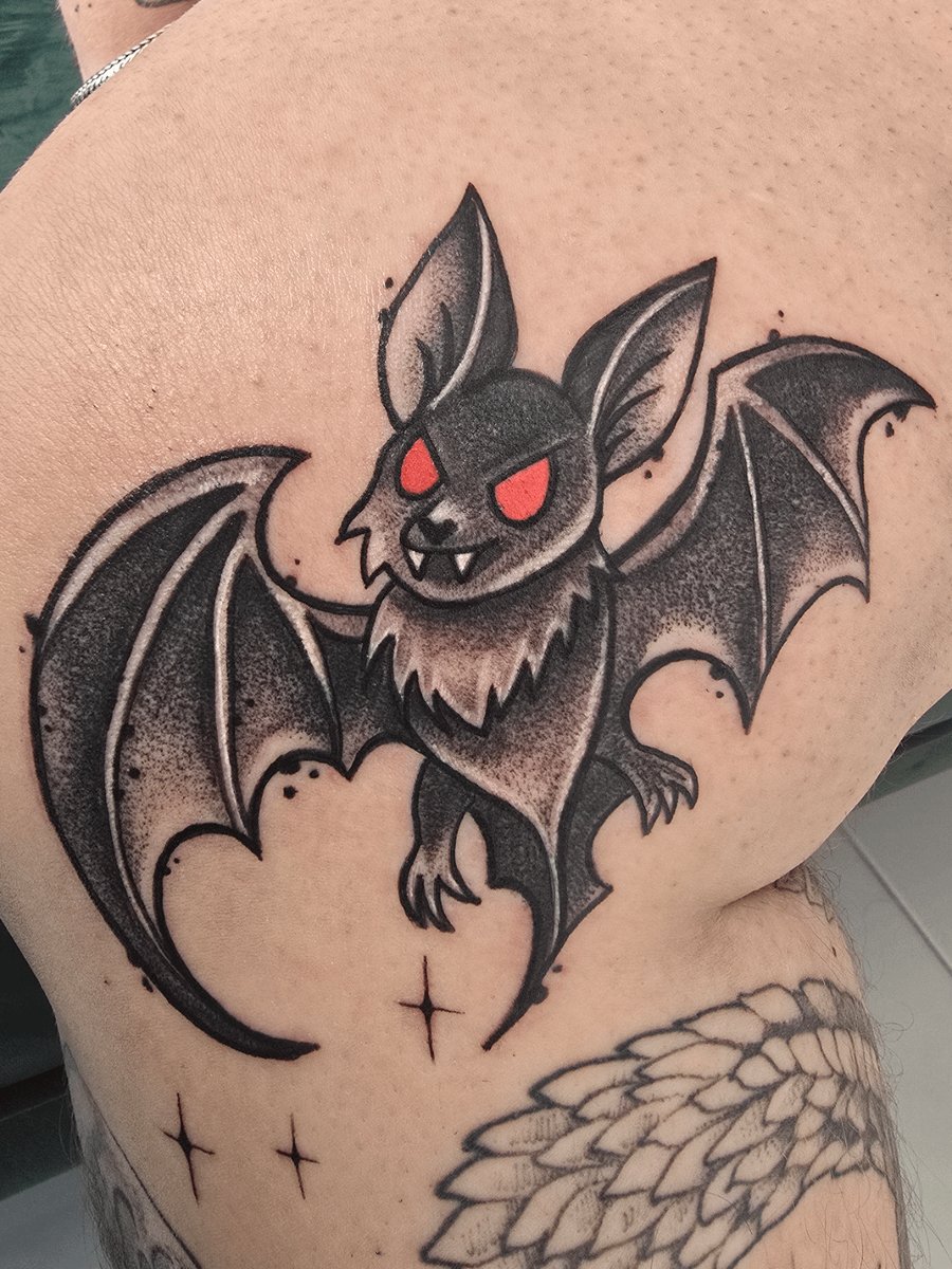 Photo of the tattoo titled Bat Wing Tattoo Comes Alive