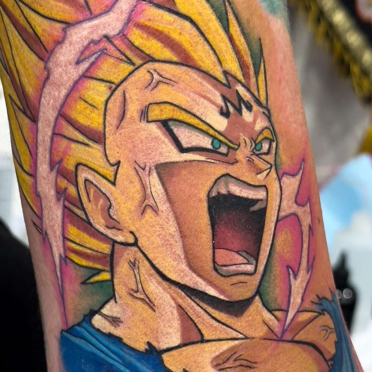 Photo of the tattoo titled Majin Vegeta's Power Unleashed