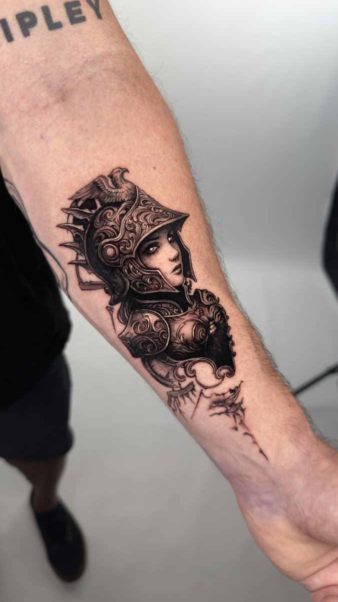 Photo of the tattoo titled Anime Realism Armor Design