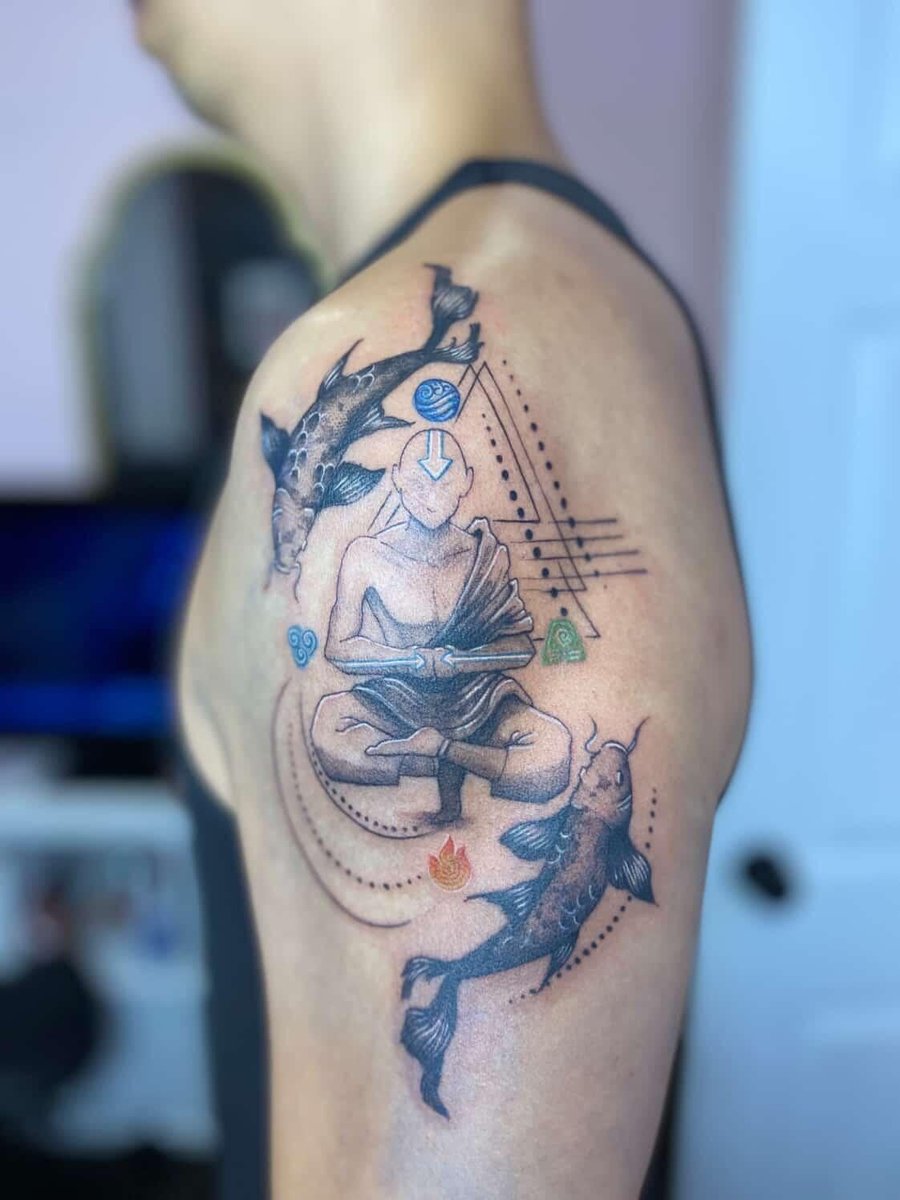 Photo of the tattoo titled Avatar: The Last Airbender Tribute
