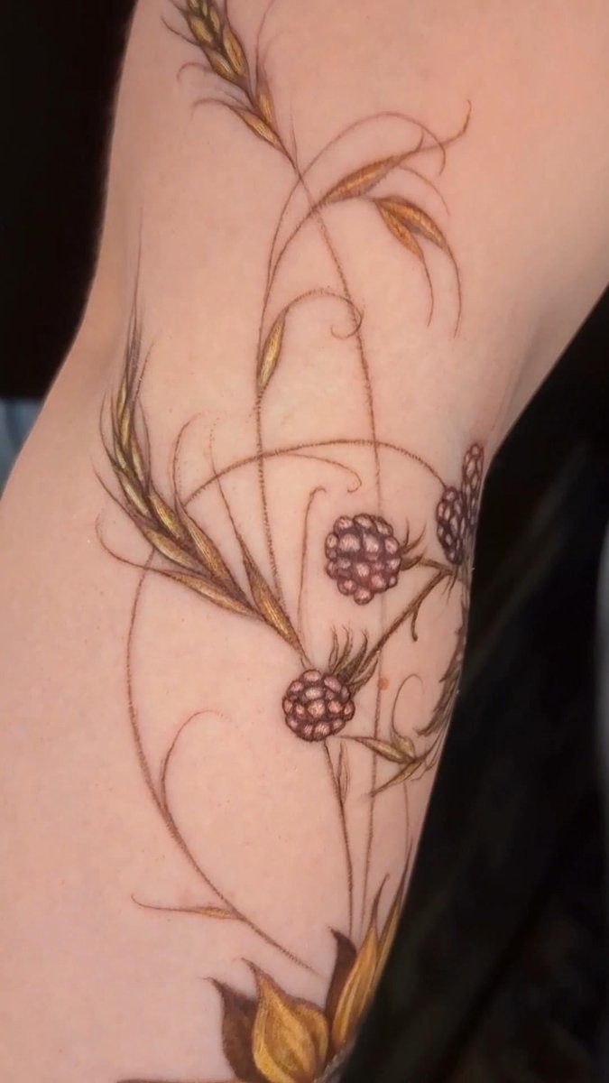 Photo of the tattoo titled Grandmother's Garden in Bloom