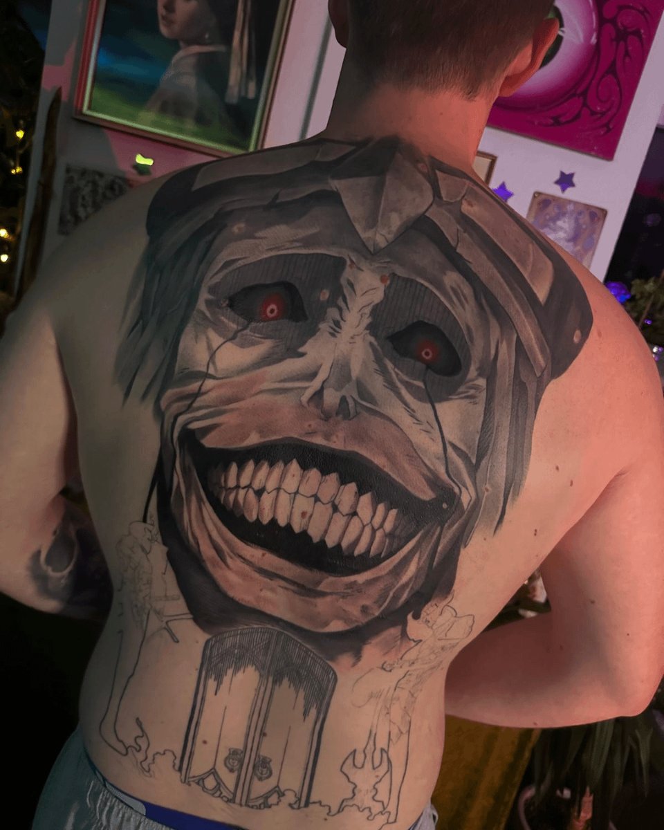 Photo of the tattoo titled Back Sleeve Progress and Pain Management