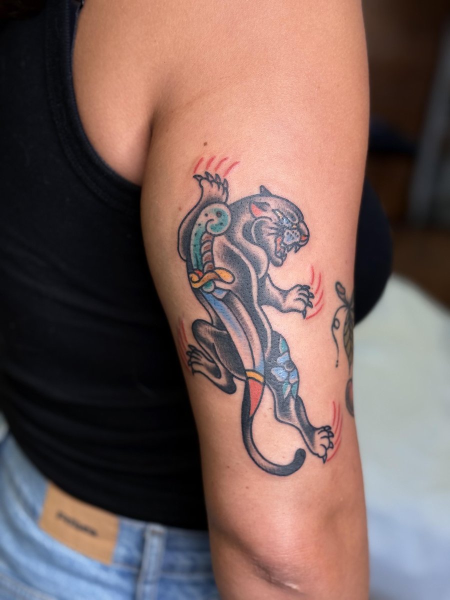Photo of the tattoo titled My First Sick Panther