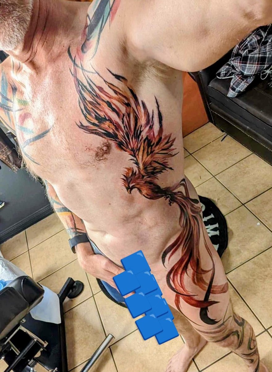 Photo of the tattoo titled Dream Phoenix Leg Tattoo