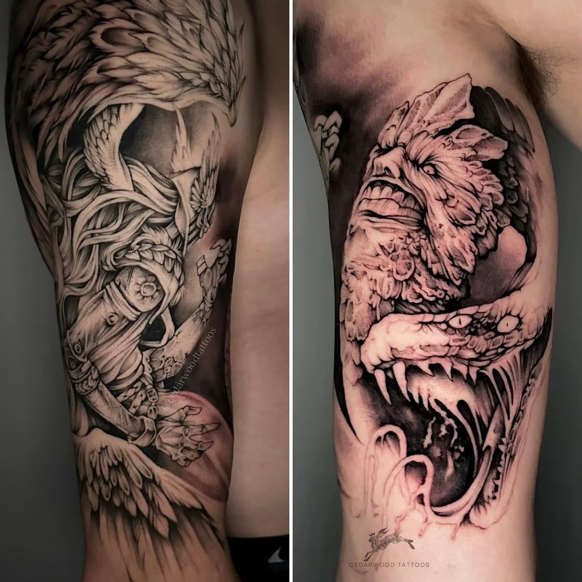 Photo of the tattoo titled Elden Ring Journey Sleeve