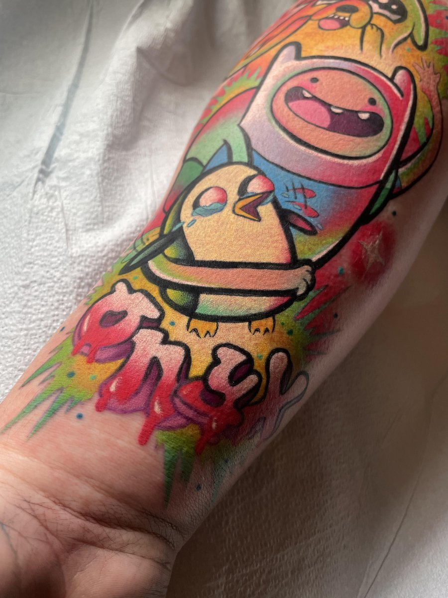Photo of the tattoo titled Adventure Time with My Kids