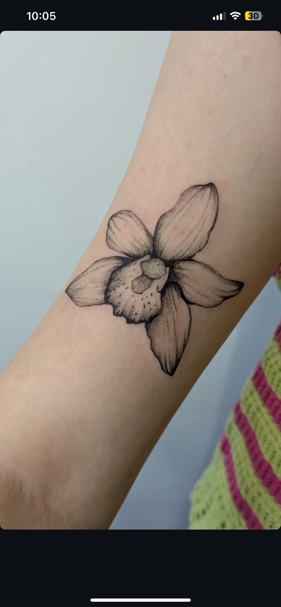 Photo of the tattoo titled My First Orchid Tattoo