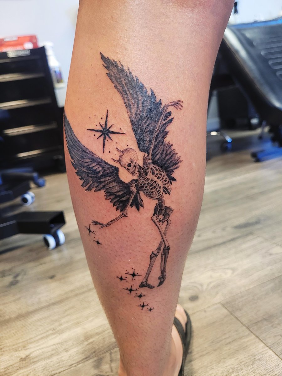 Photo of the tattoo titled Dark Surrealism Skeleton Piece
