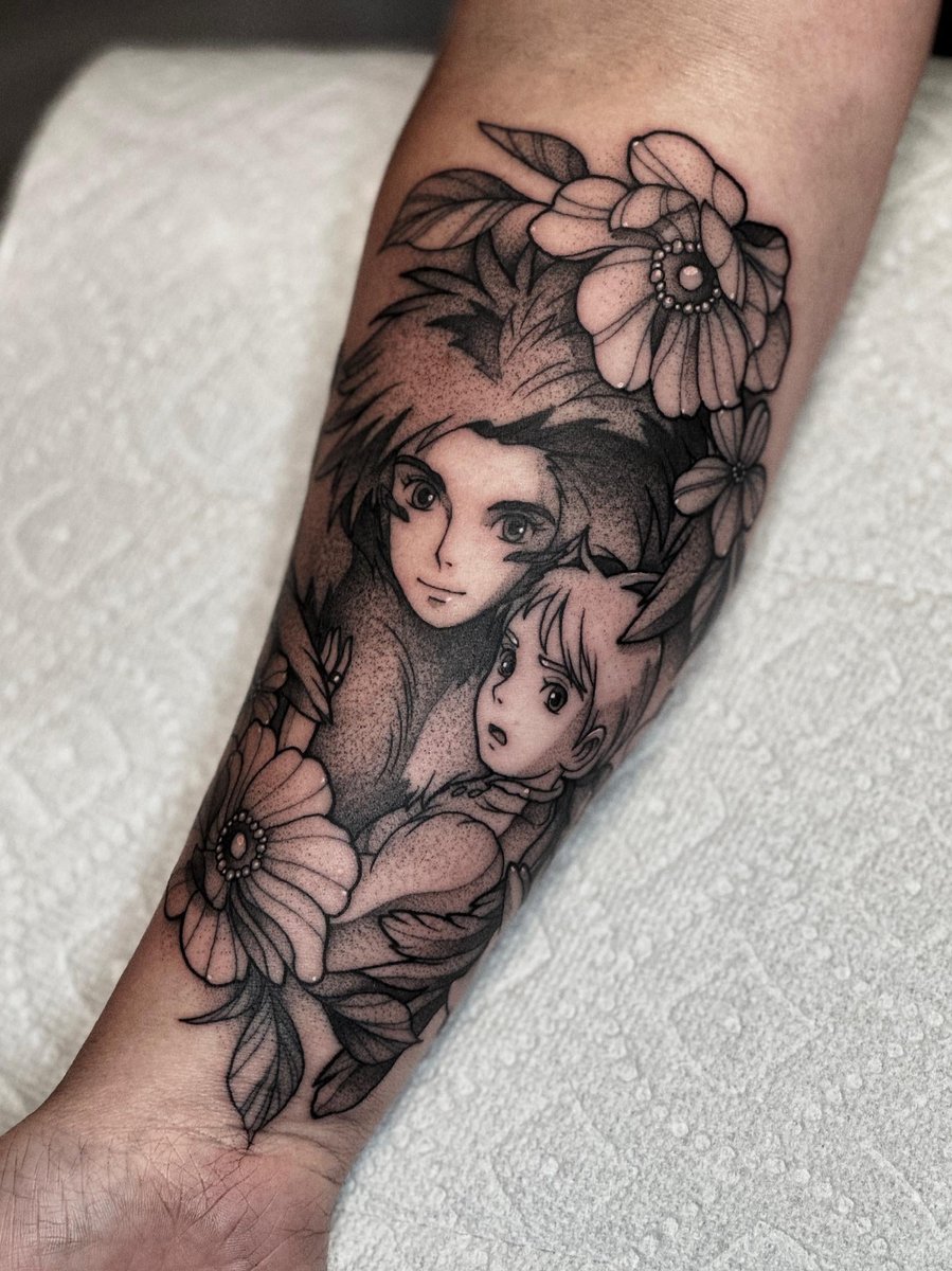 Photo of the tattoo titled Howl's Moving Castle Tribute