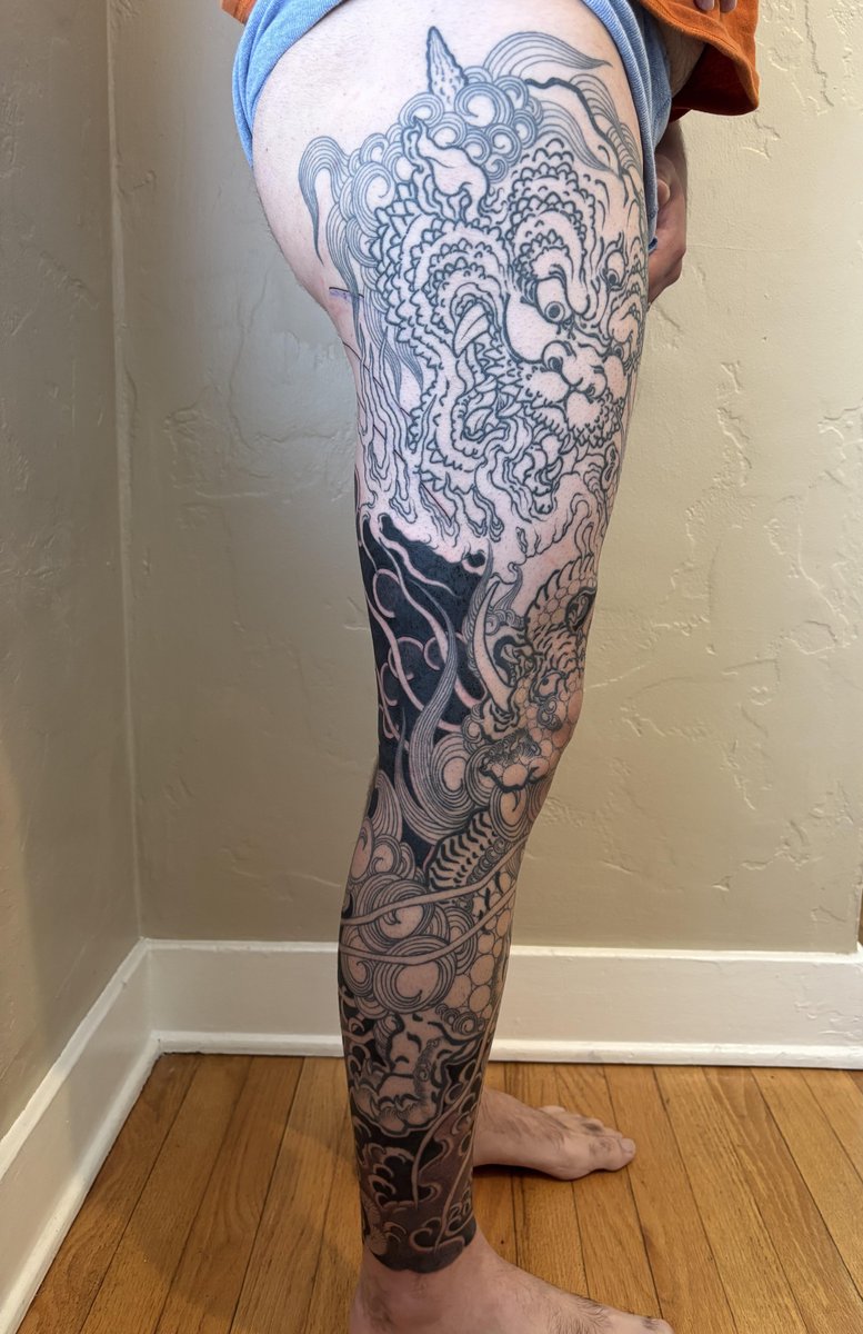 Photo of the tattoo titled Leg Sleeve Progress Update