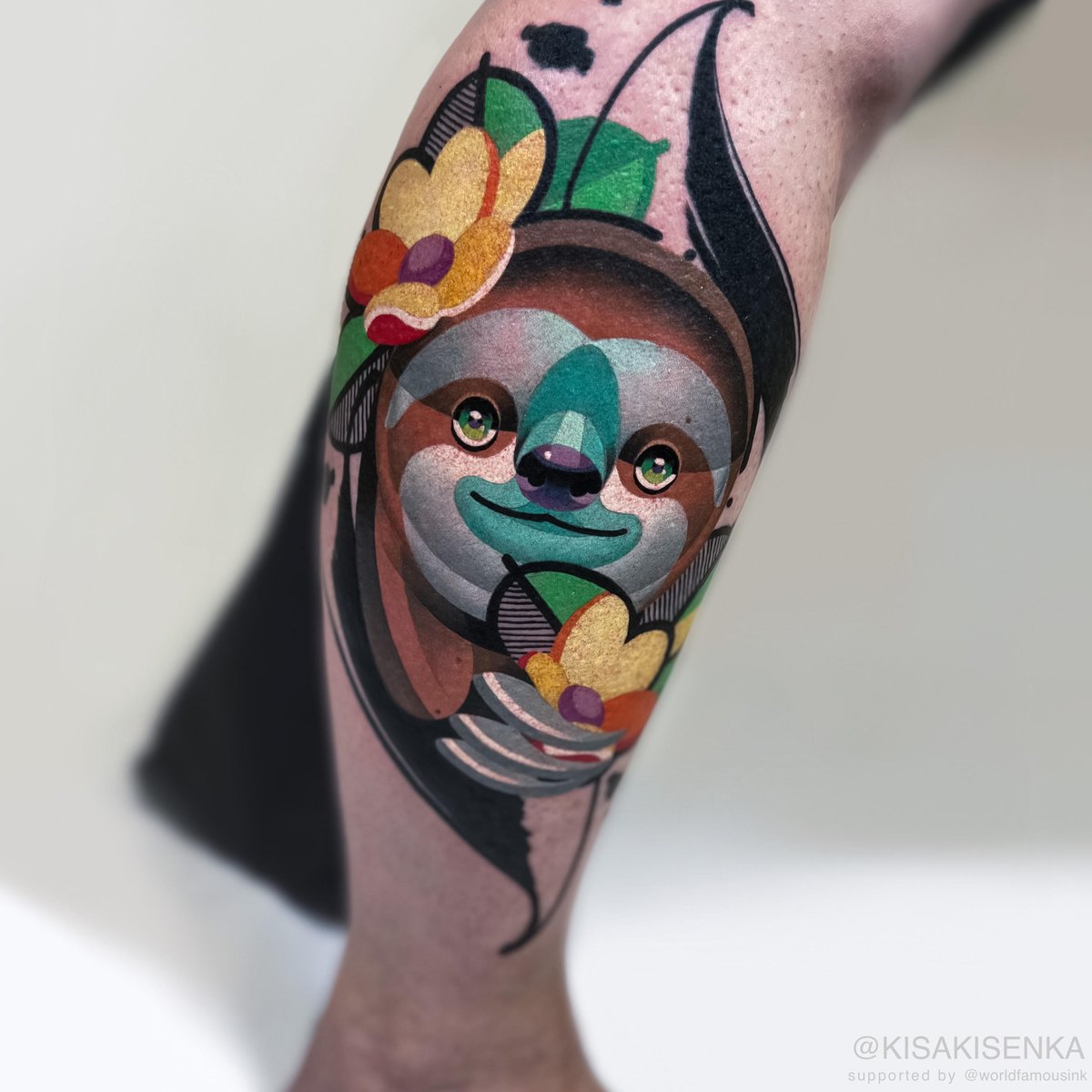 Photo of the tattoo titled Cute Sloth Tattoo from France