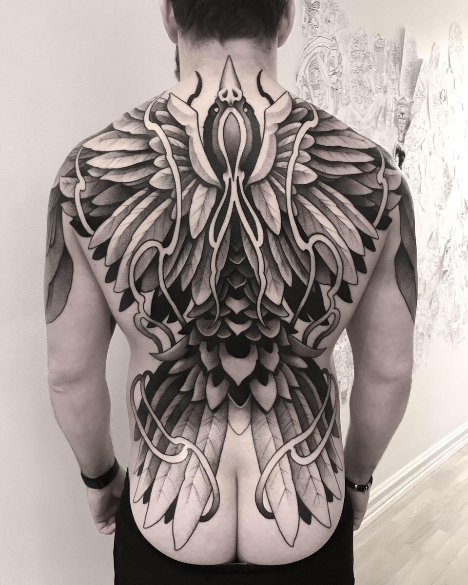 Photo of the tattoo titled Phoenix for UFC Fighter's Comeback