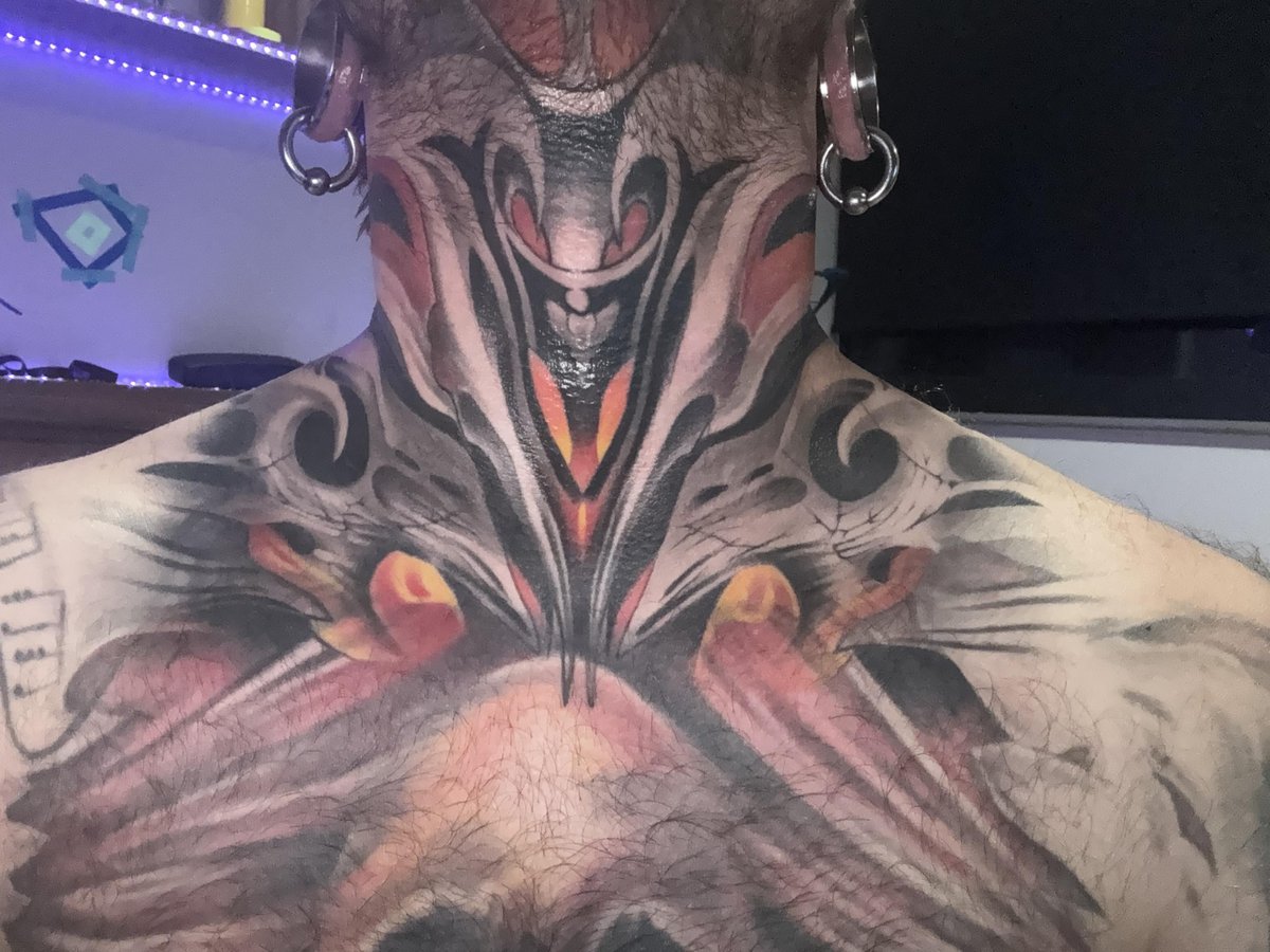 Photo of the tattoo titled Anatomical Neck Sleeve Journey