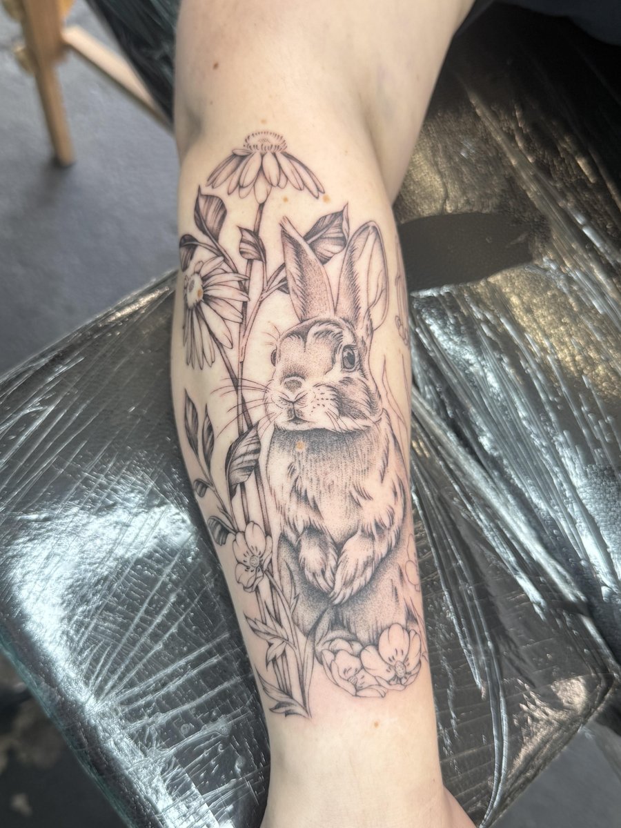 Photo of the tattoo titled Lower sleeve outline complete